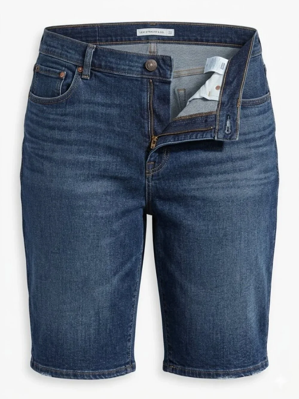 Levi’s Plus Size Dark Wash Denim Classic Bermuda Shorts 3437